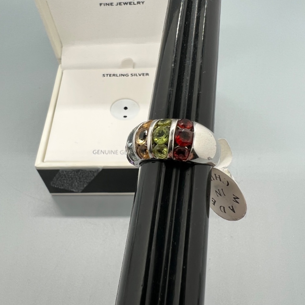 Multi Gemstone Womens Sterling Silver 925 Ring. - Picture 8 of 8